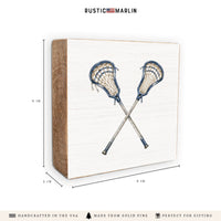 Lacrosse Sticks Block Sign