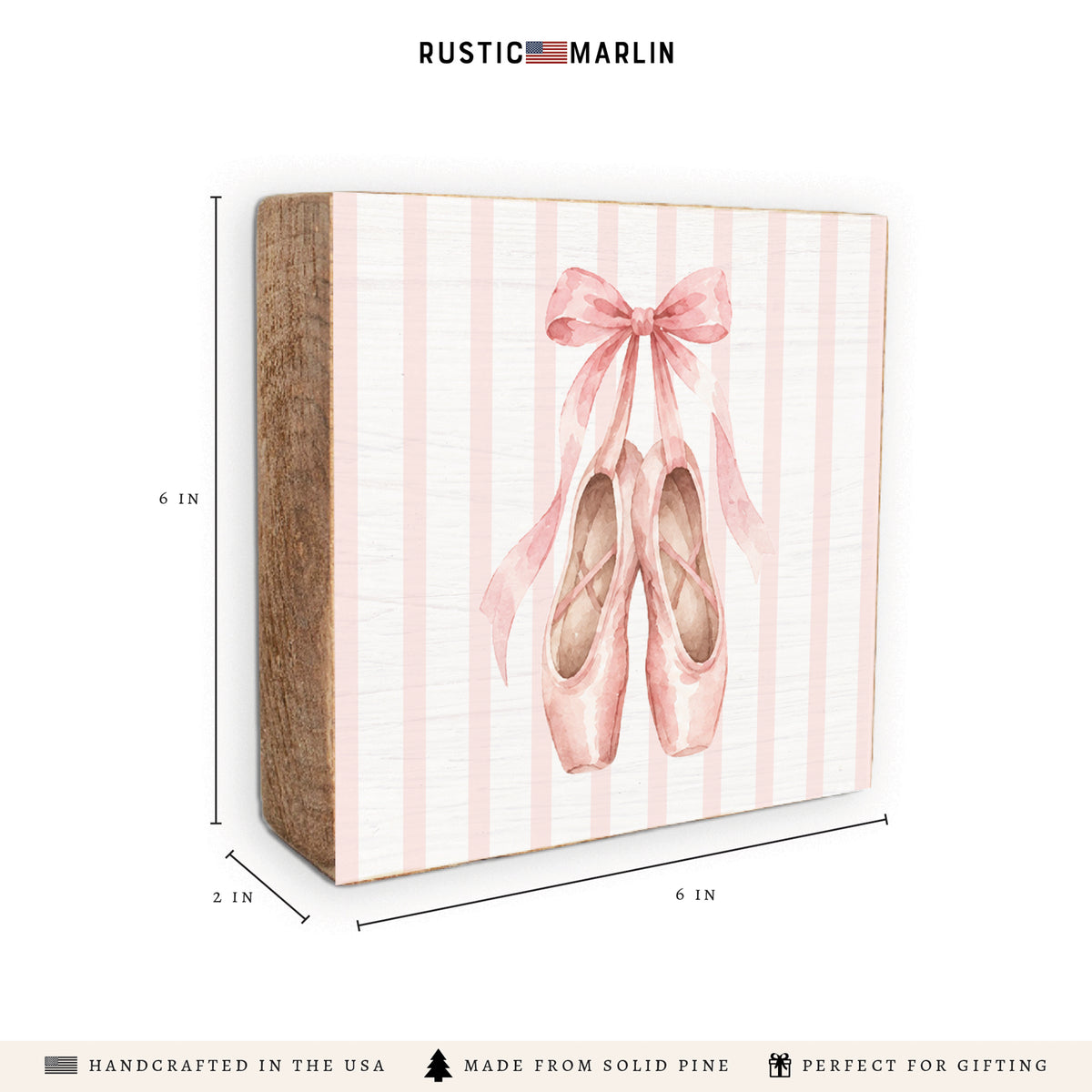 Ballet Slippers Block Sign