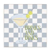 Drinks And Dinks Block Sign