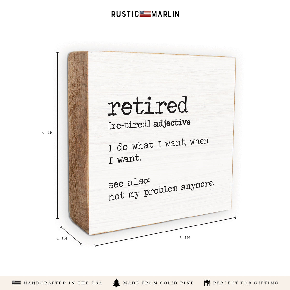 Retired Definition Block Sign