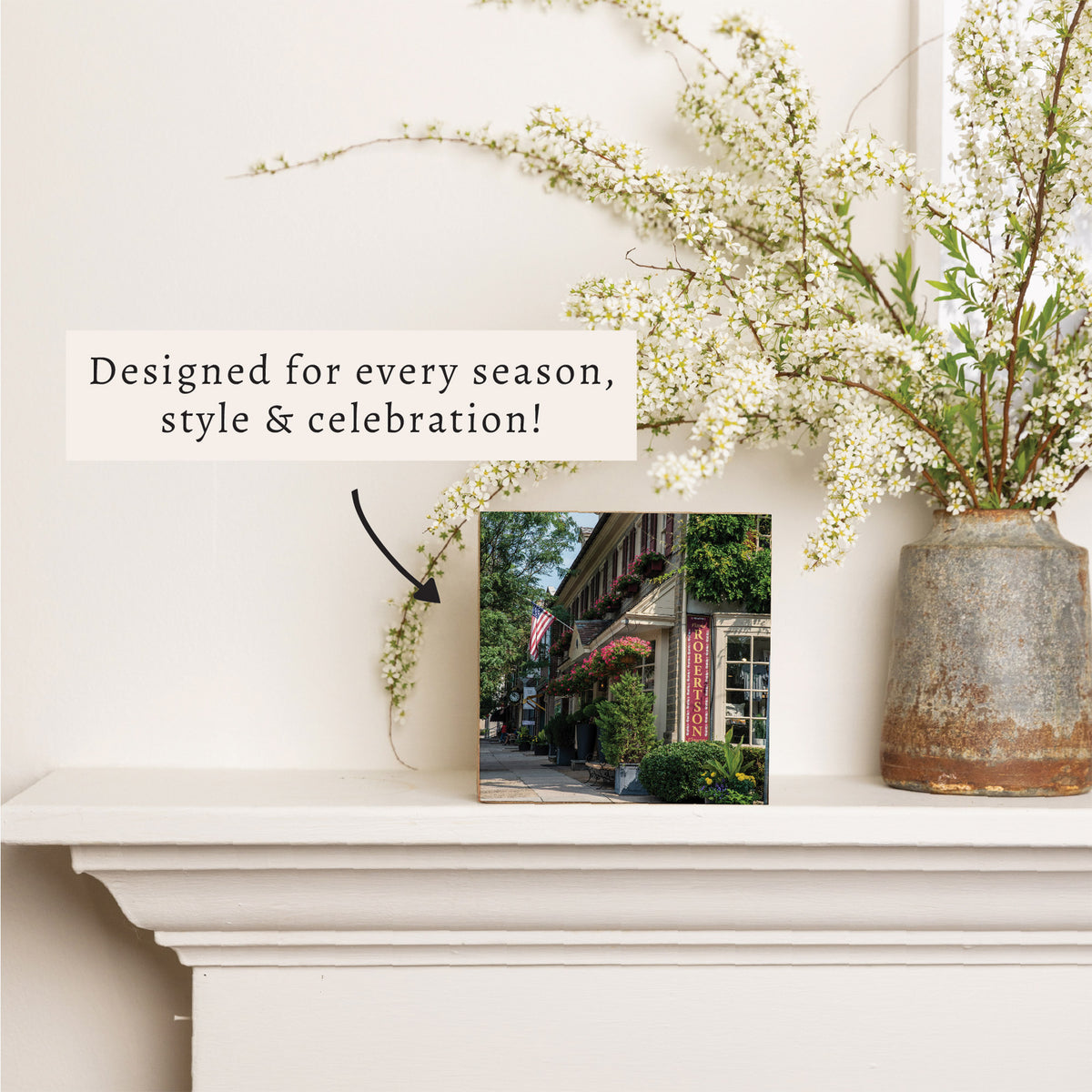 Robertson's Flowers Storefront Block Sign