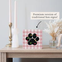 Paw Lights Block Sign