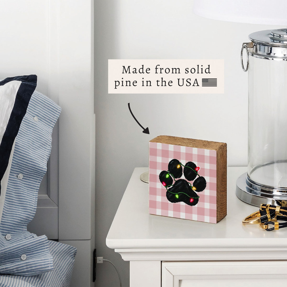 Paw Lights Block Sign