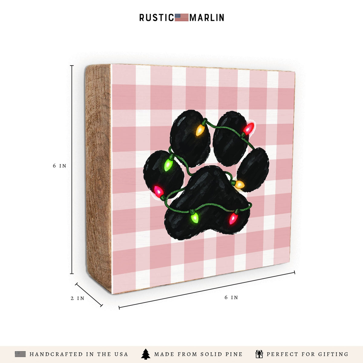 Paw Lights Block Sign