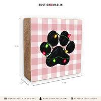 Paw Lights Block Sign