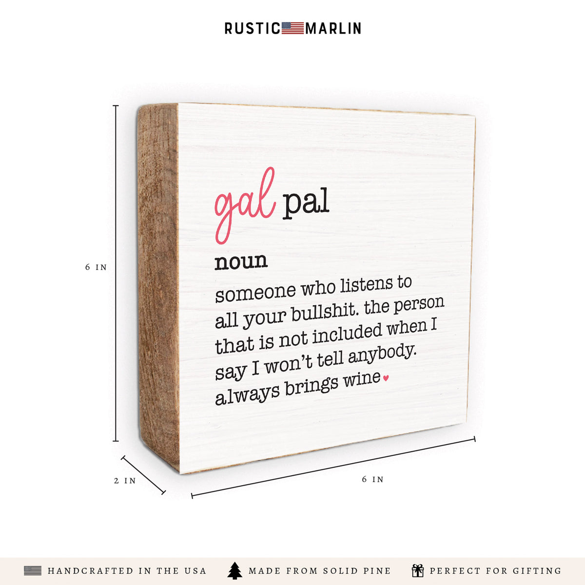 Gal Pal Definition Block Sign