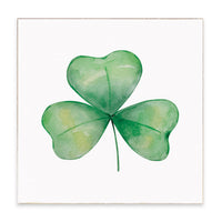 Watercolor Shamrock Block Sign