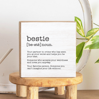 Bestie Definition Block Sign