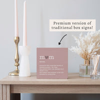 Mom Definition Block Sign