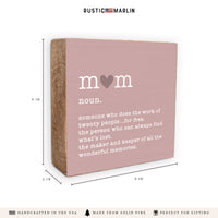 Mom Definition Block Sign