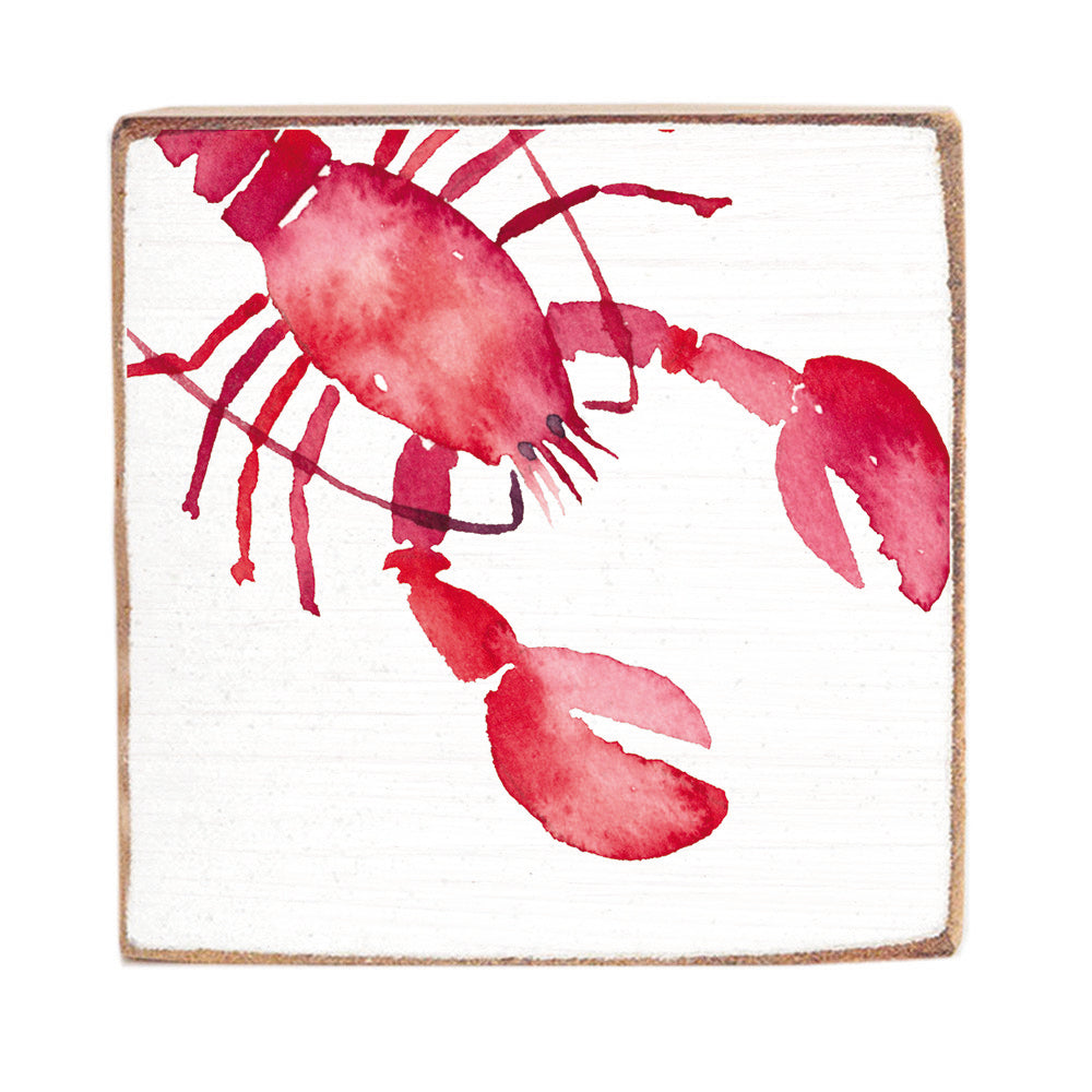Watercolor Lobster Block Sign