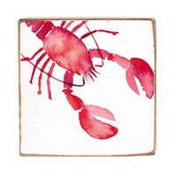 Watercolor Lobster Block Sign