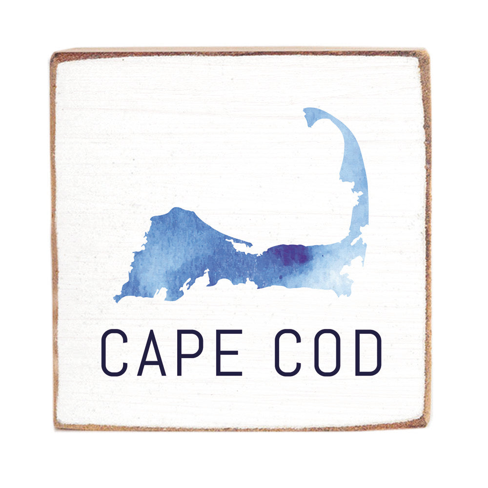 Watercolor Cape Cod Block Sign