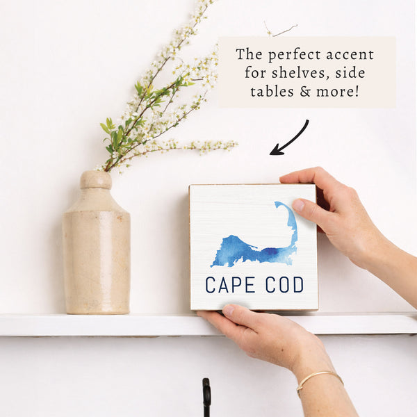Watercolor Cape Cod Block Sign