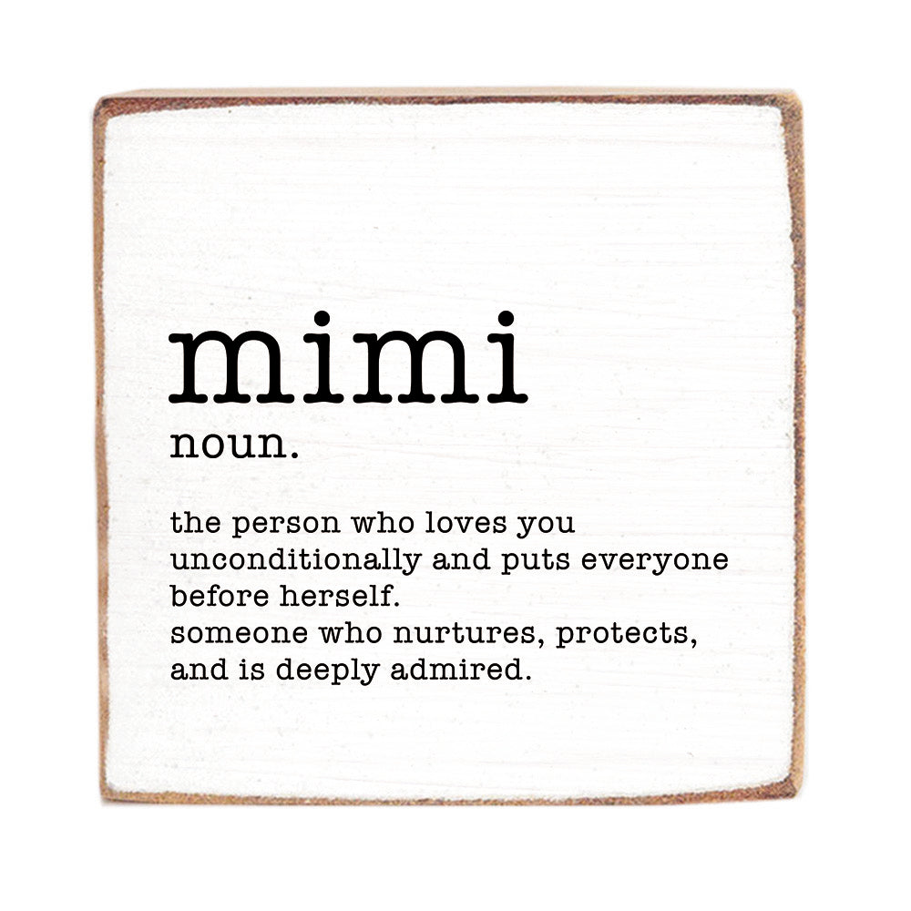 Mimi Definition Block Sign