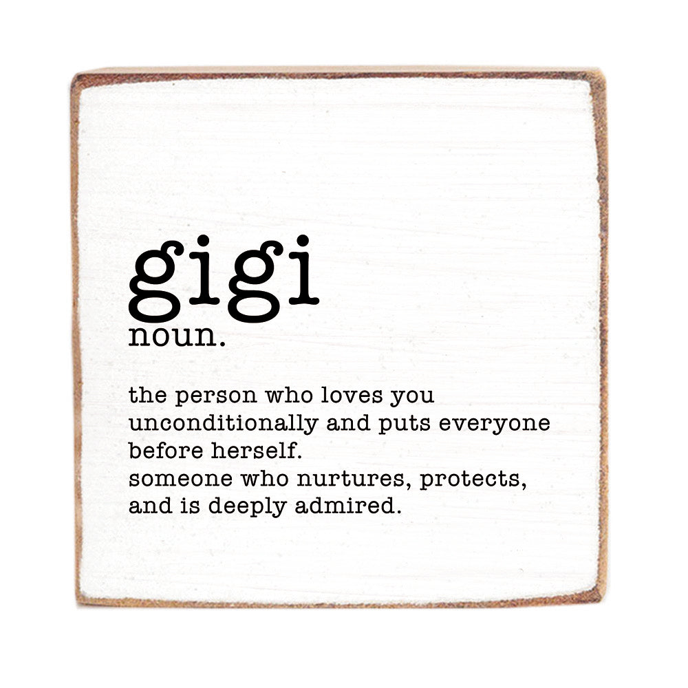 Gigi Definition Block Sign