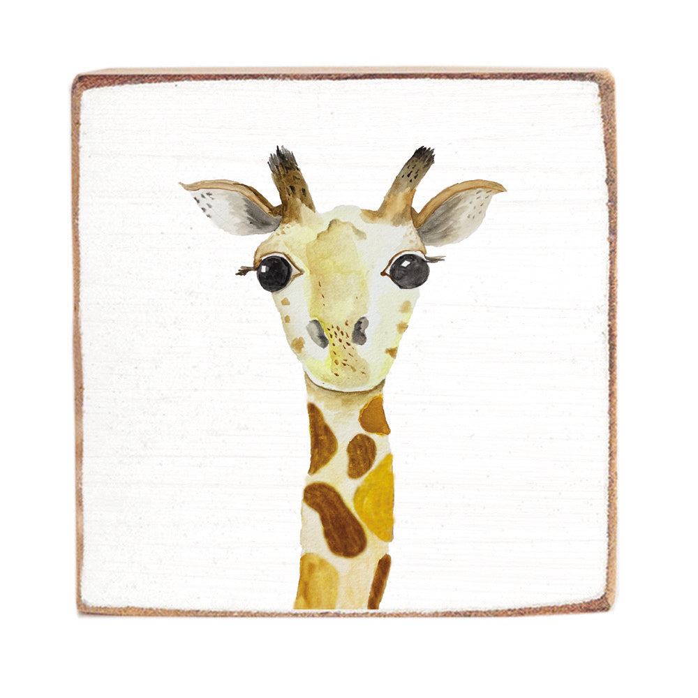 Giraffe Block Sign