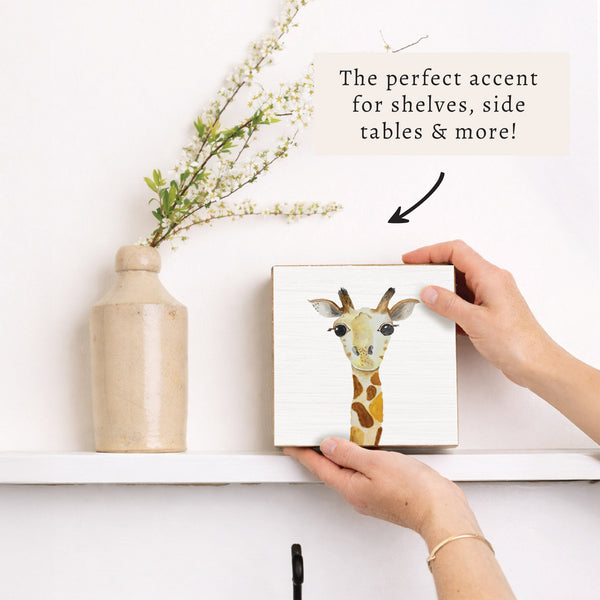 Giraffe Block Sign