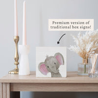 Elephant Block Sign