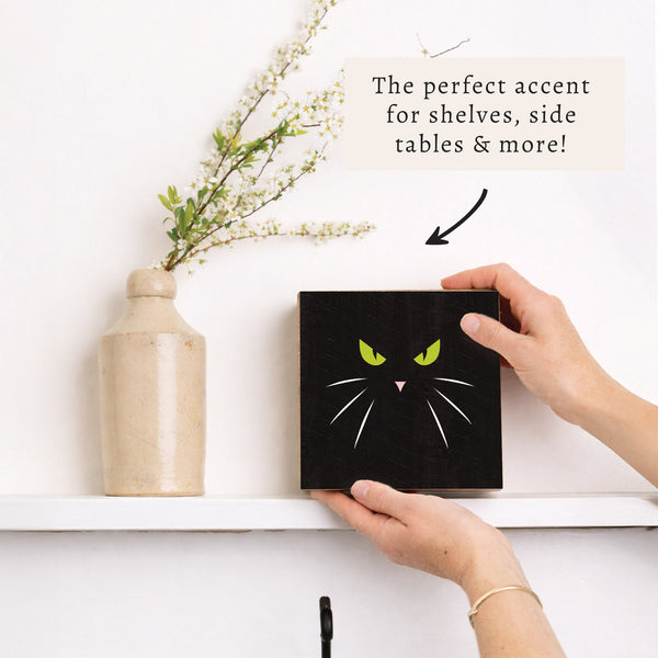 Black Cat Block Sign