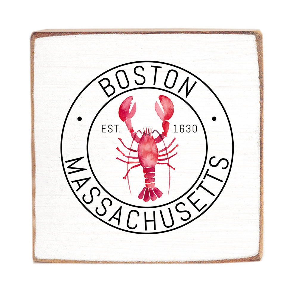 Boston Lobster Square Block Sign