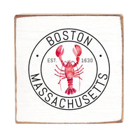 Boston Lobster Square Block Sign