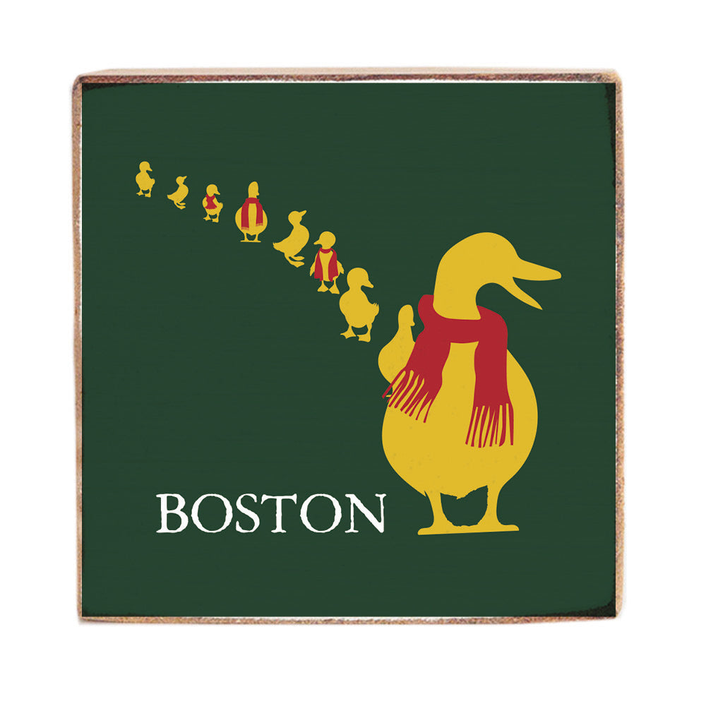 Boston Holiday Ducklings Block Sign