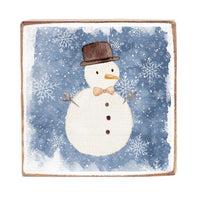 Snowman Block Sign
