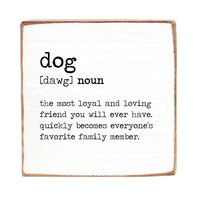 Dog Definition Block Sign