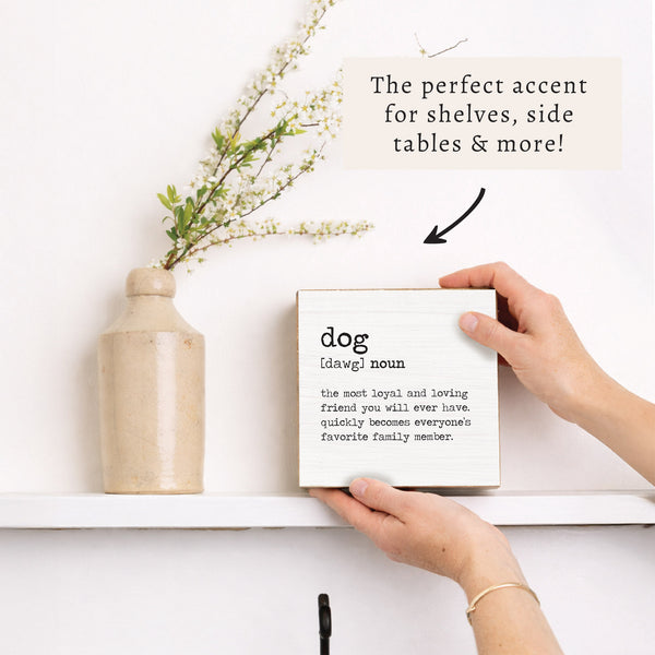 Dog Definition Block Sign