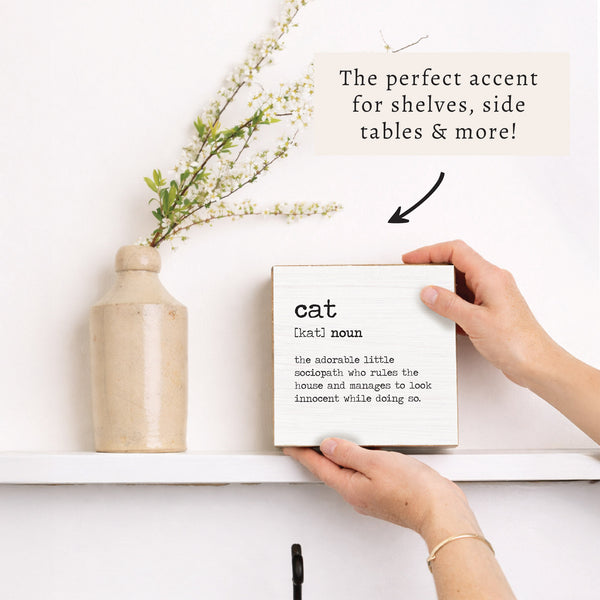 Cat Definition Block Sign