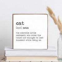 Cat Definition Block Sign
