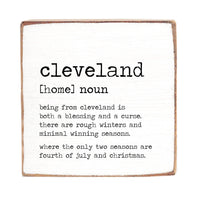 Cleveland Definition Block Sign