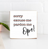 Ope Block Sign