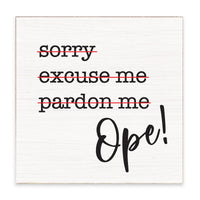 Ope Block Sign