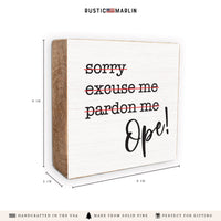 Ope Block Sign