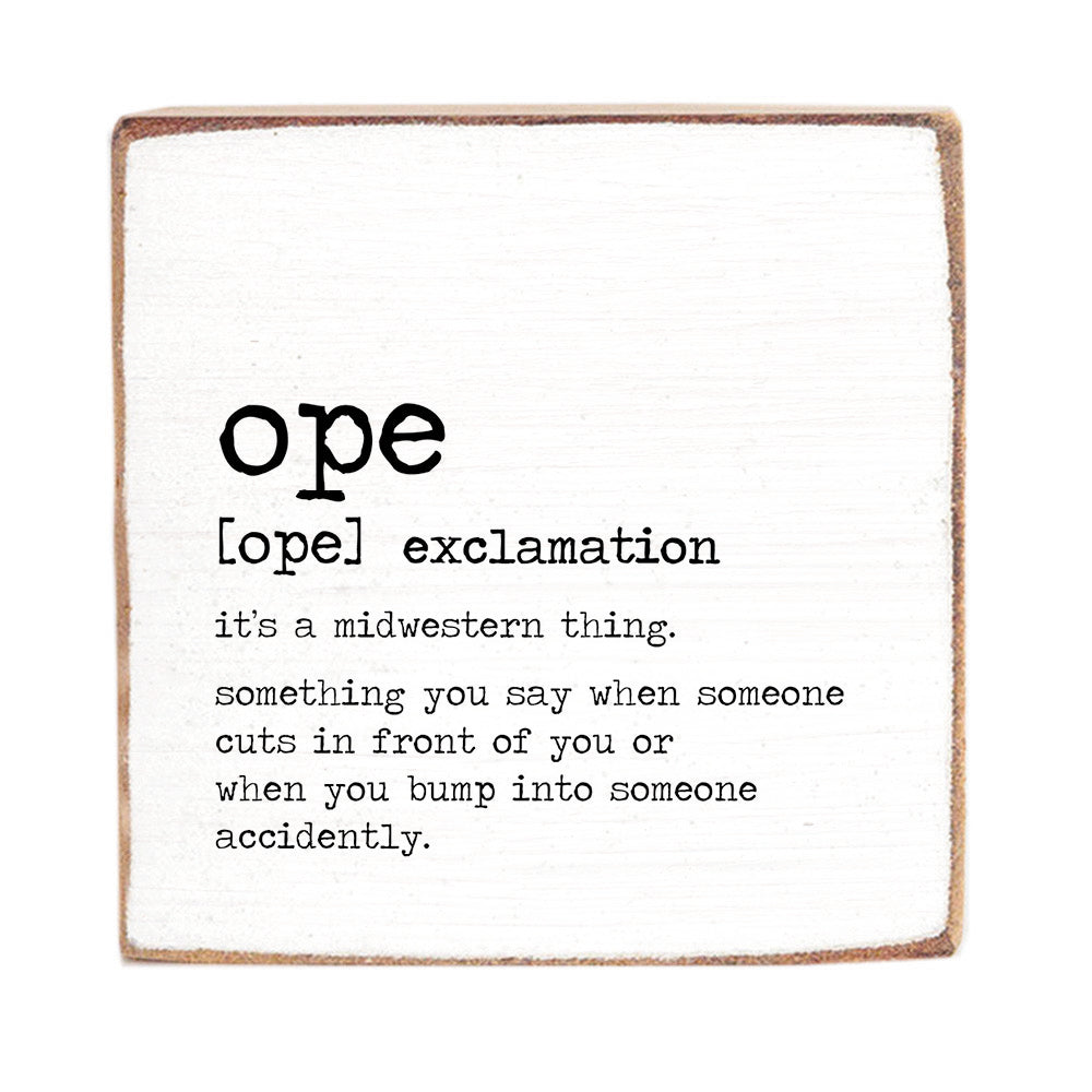 Ope Definition Block Sign