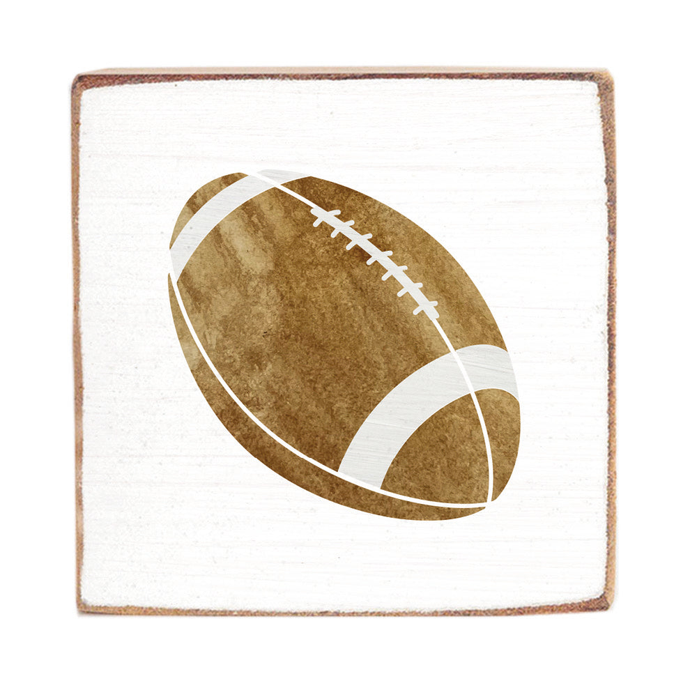Football Square Block Sign