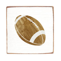 Football Square Block Sign
