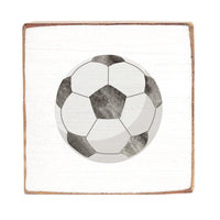Soccer Ball Square Block Sign