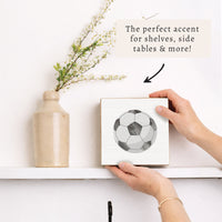 Soccer Ball Block Sign
