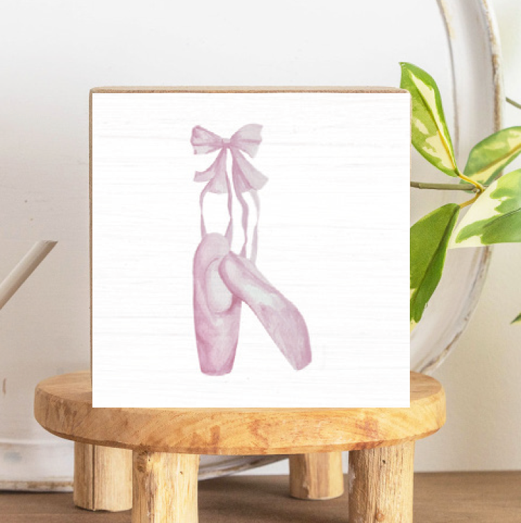 Ballet Decorative Wooden Block