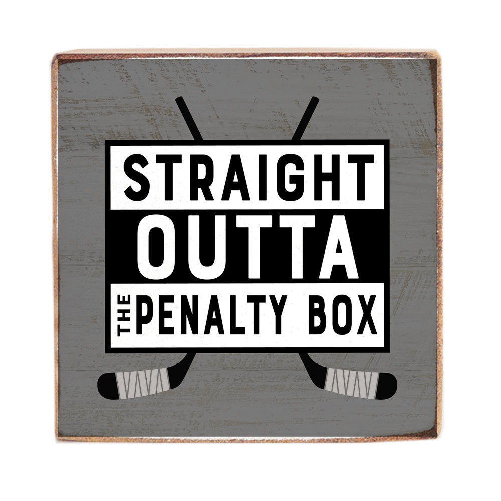 Penalty Box Square Block Sign