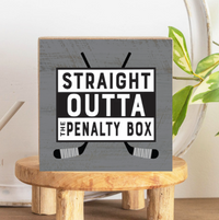 Penalty Box Square Block Sign