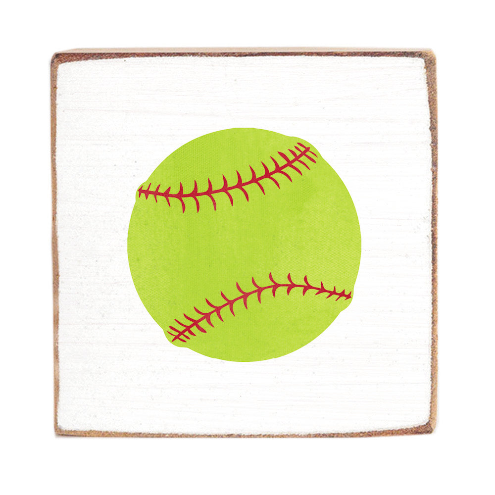 Softball Square Block Sign