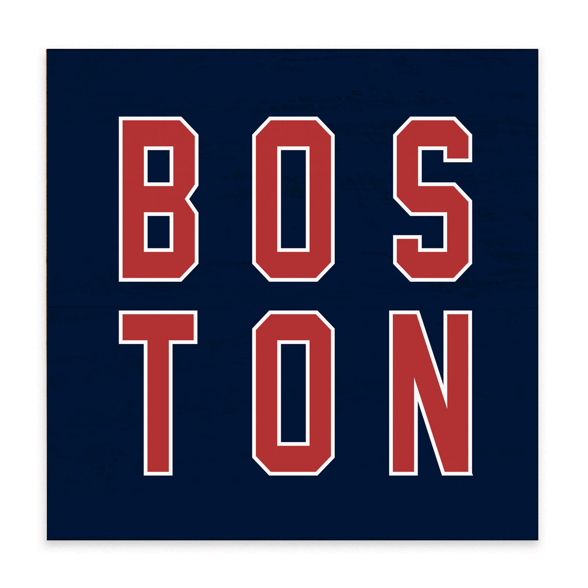 Boston Red and Blue Block Sign