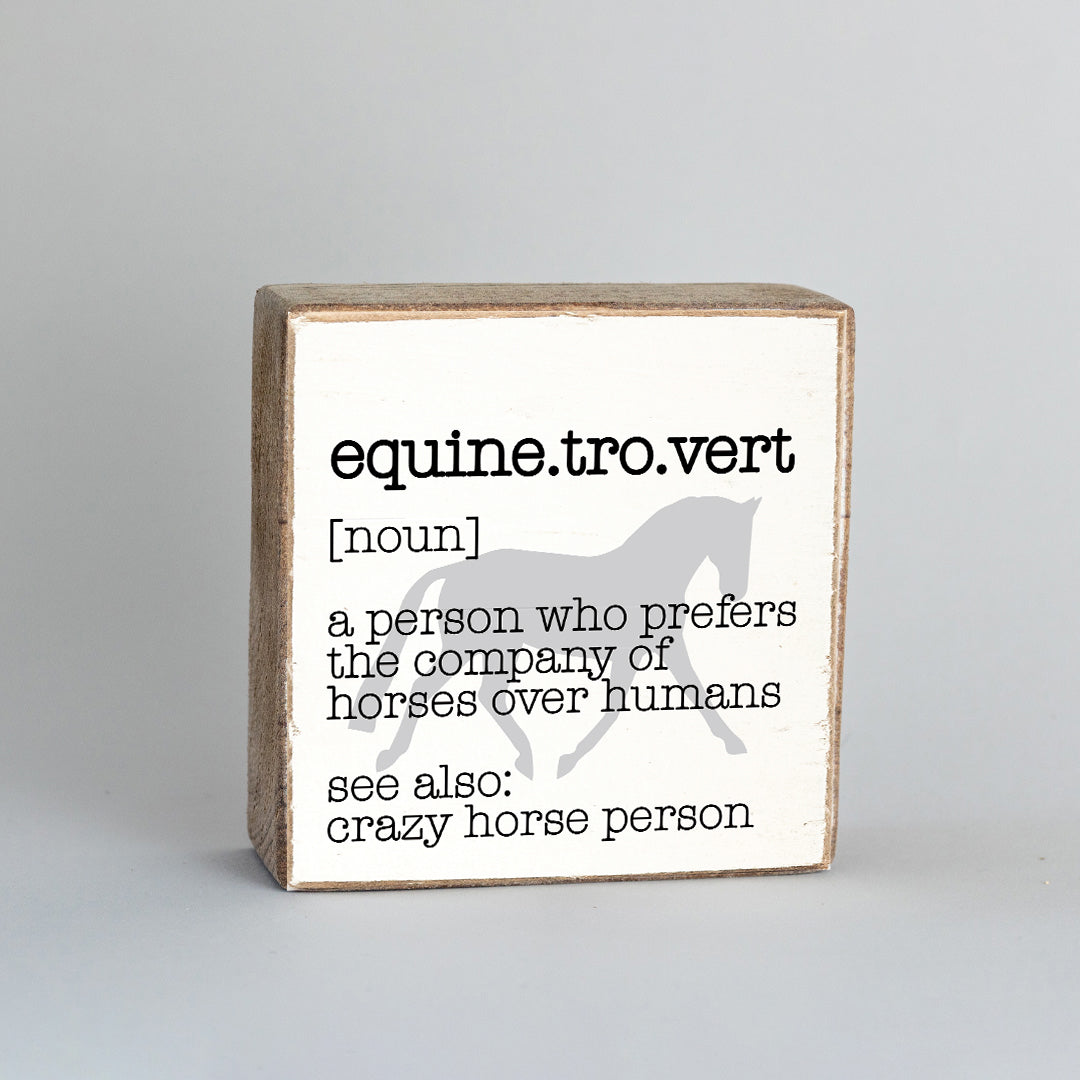 Equinetrovert Block Sign