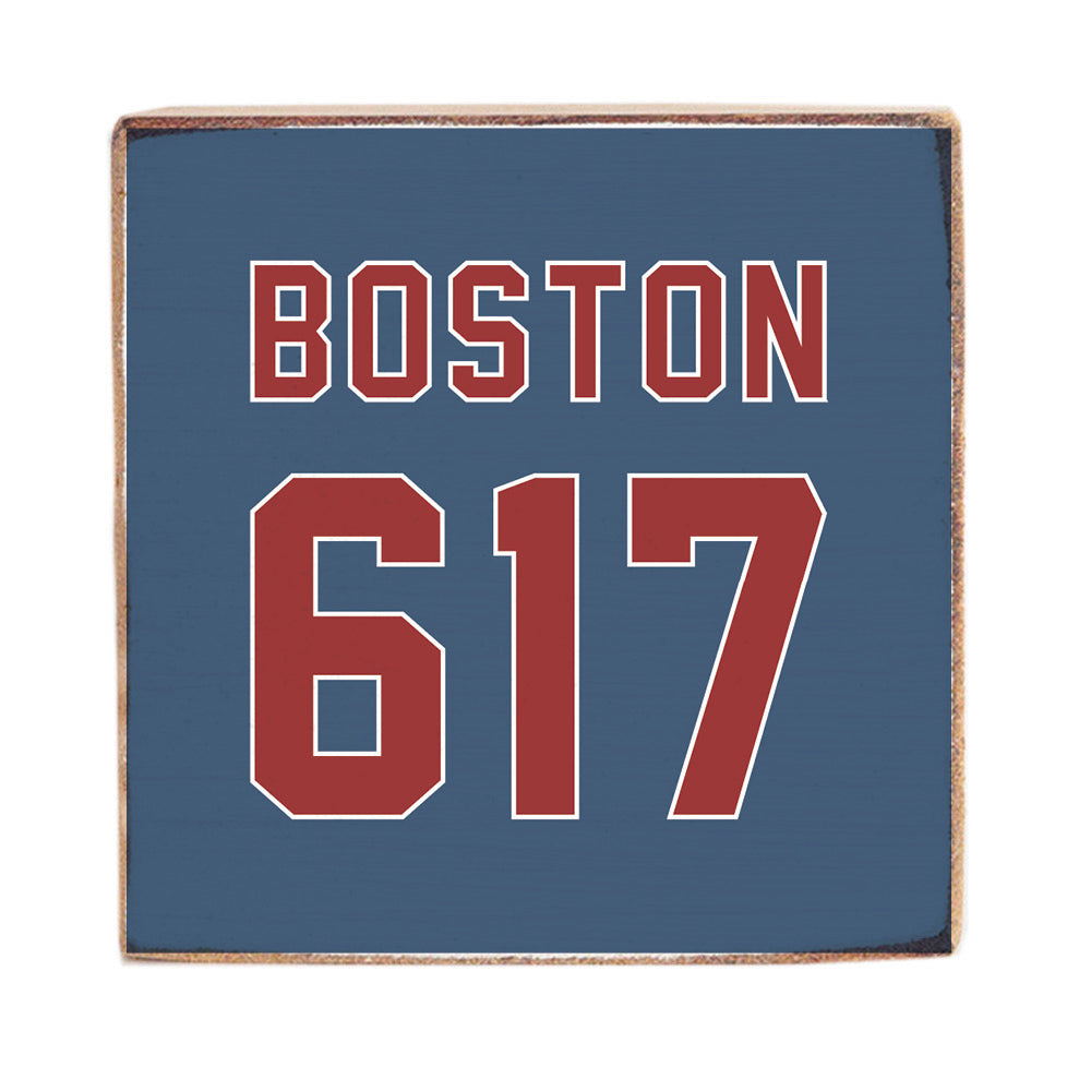 Boston 617 Square Block Sign