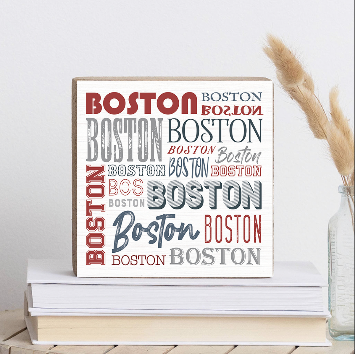 Boston Decorative Wooden Block