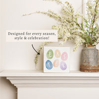 Easter Eggs Block Sign